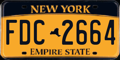 NY license plate FDC2664