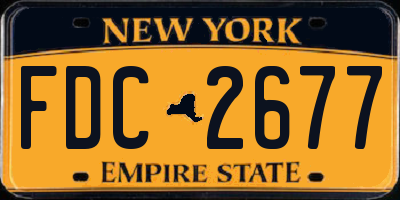 NY license plate FDC2677