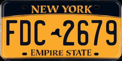 NY license plate FDC2679