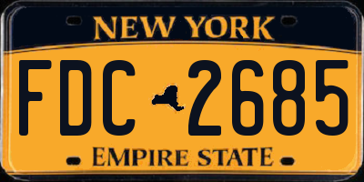 NY license plate FDC2685