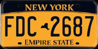 NY license plate FDC2687