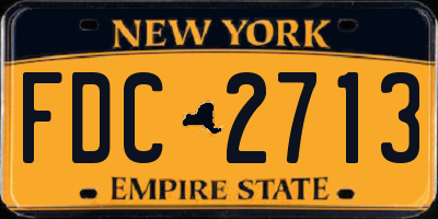 NY license plate FDC2713