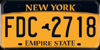 NY license plate FDC2718
