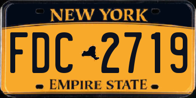 NY license plate FDC2719