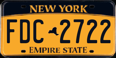 NY license plate FDC2722