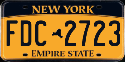 NY license plate FDC2723
