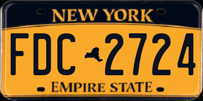 NY license plate FDC2724