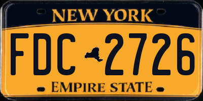 NY license plate FDC2726