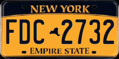 NY license plate FDC2732