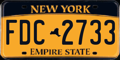 NY license plate FDC2733