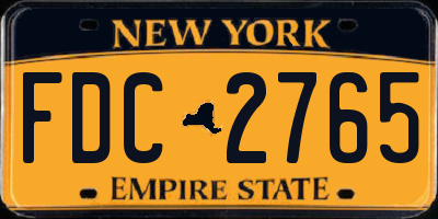 NY license plate FDC2765