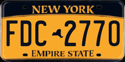 NY license plate FDC2770