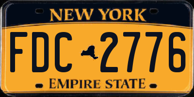 NY license plate FDC2776