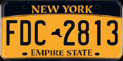 NY license plate FDC2813