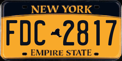 NY license plate FDC2817