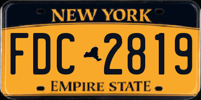 NY license plate FDC2819