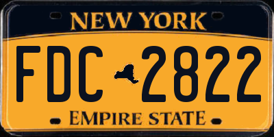 NY license plate FDC2822