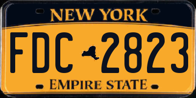 NY license plate FDC2823
