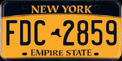 NY license plate FDC2859