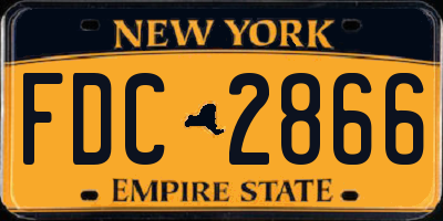 NY license plate FDC2866
