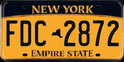 NY license plate FDC2872