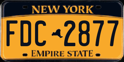 NY license plate FDC2877