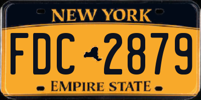NY license plate FDC2879