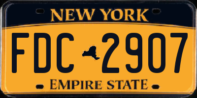 NY license plate FDC2907