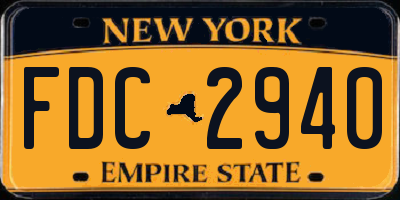 NY license plate FDC2940
