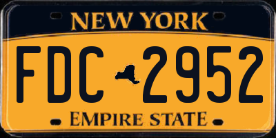 NY license plate FDC2952