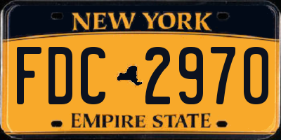 NY license plate FDC2970