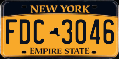 NY license plate FDC3046