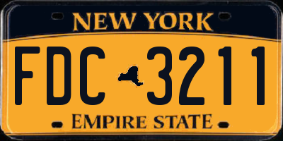 NY license plate FDC3211