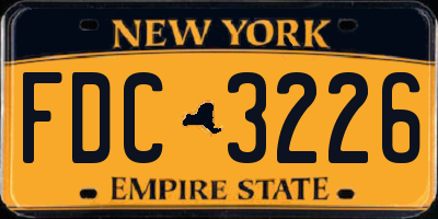 NY license plate FDC3226