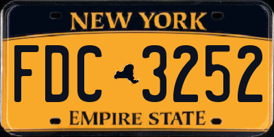 NY license plate FDC3252