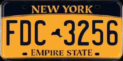 NY license plate FDC3256