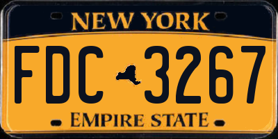 NY license plate FDC3267