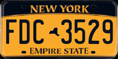 NY license plate FDC3529