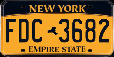 NY license plate FDC3682