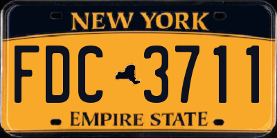 NY license plate FDC3711