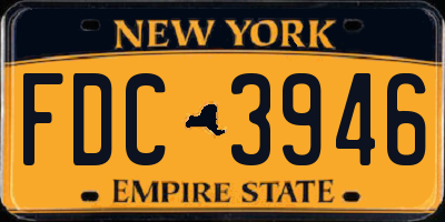 NY license plate FDC3946