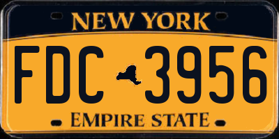 NY license plate FDC3956