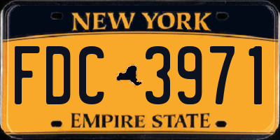 NY license plate FDC3971