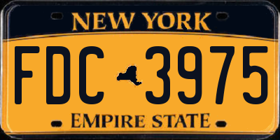 NY license plate FDC3975