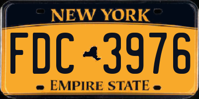 NY license plate FDC3976