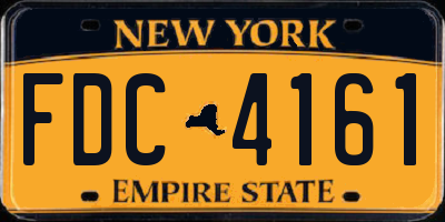 NY license plate FDC4161