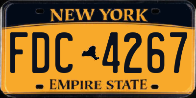 NY license plate FDC4267