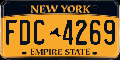 NY license plate FDC4269