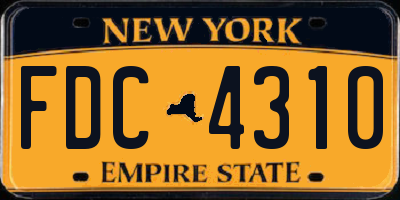 NY license plate FDC4310
