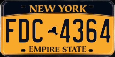 NY license plate FDC4364